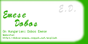 emese dobos business card